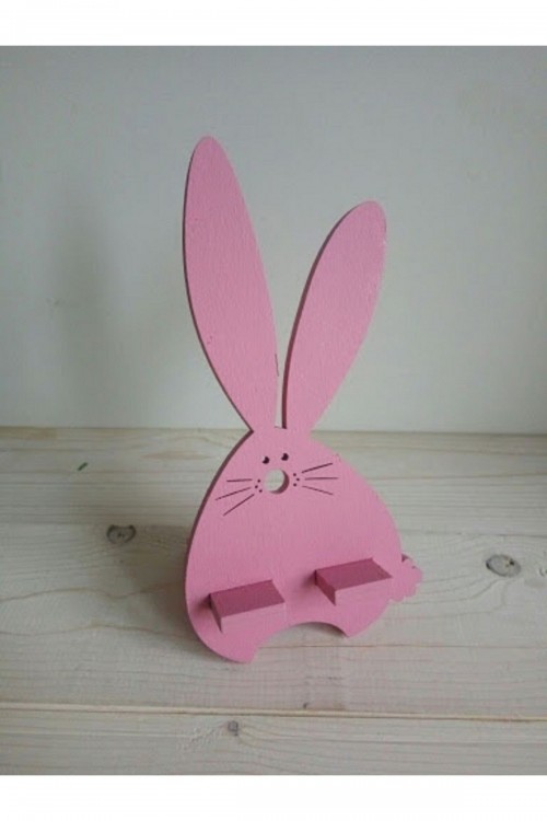 ahşap cep telefonu standı tavşanlı ahşap cep telefonu standı tavşanlı