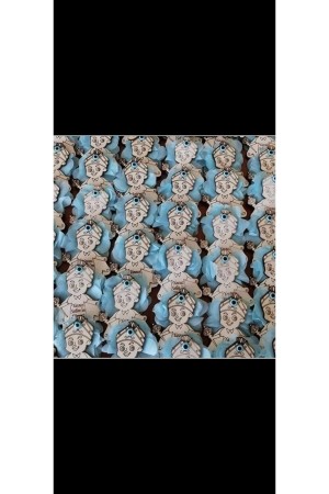 Sünnet Magneti 25 Adet Lazer Kesim Beyaz Ahşap