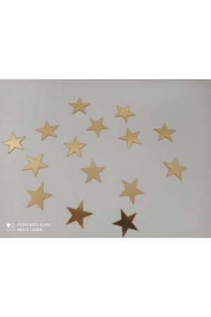 Gold Pleksi Yıldız 3,5 Cm (yapışkanlı) 10 Adet