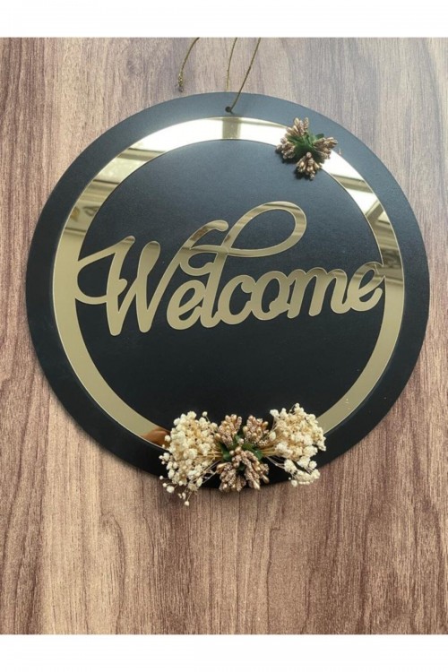 Welcome Aynalı Pleksi Kapı Süsü Welcome Aynalı Pleksi Kapı Süsü