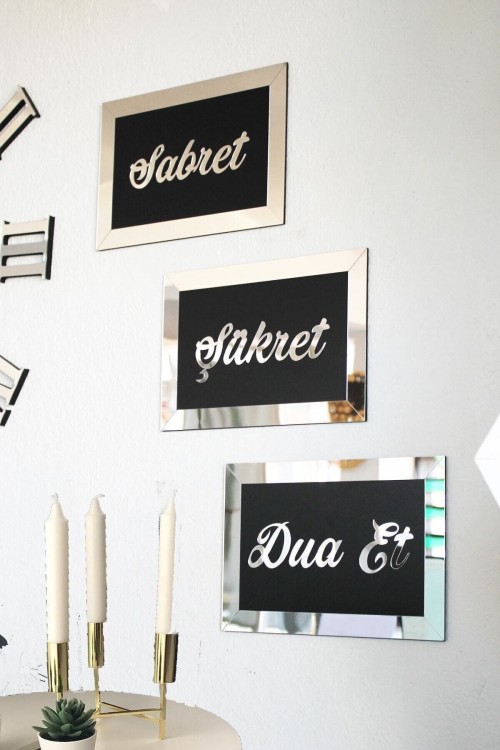 Sabret Şükret Dua Et 3'lü Set 20*15 Sabret Şükret Dua Et 3'lü Set 20*15