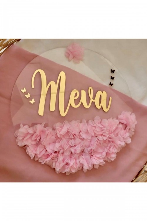 Bebek Odası Isimli Kapı Süsü / Bebek Isimlik Duvar Dekoru