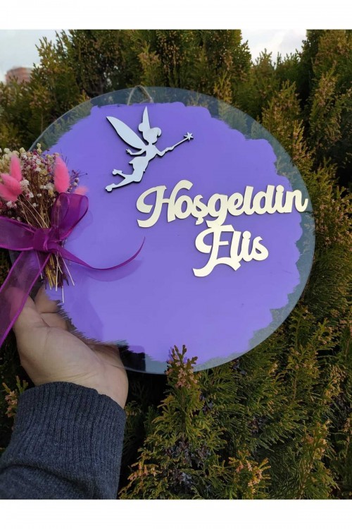 kapı süsü isme özel (perili 30x30 cm)