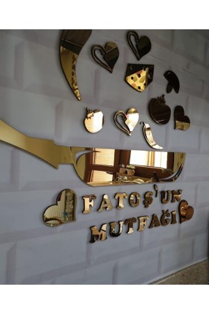Fatoş'un Mutfağı Yazılı Pleksi Mutfak Süsü-mutfak Dekoru Kişiye Özel Yapılmaktadır