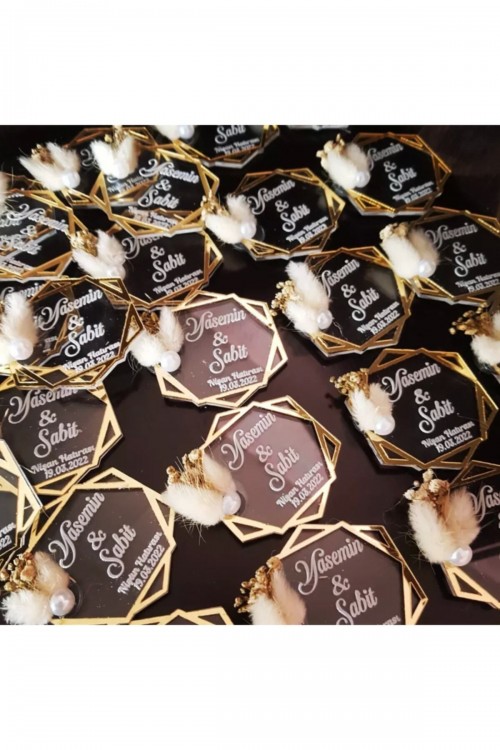 Magnet Düğün Nişan Kına Hediyelik 25 Adet