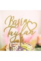 Pasta Çubuğu Kişiye Özel İsimli Pasta Süsü Söz-nişan-nikah Pleksi Ahşap