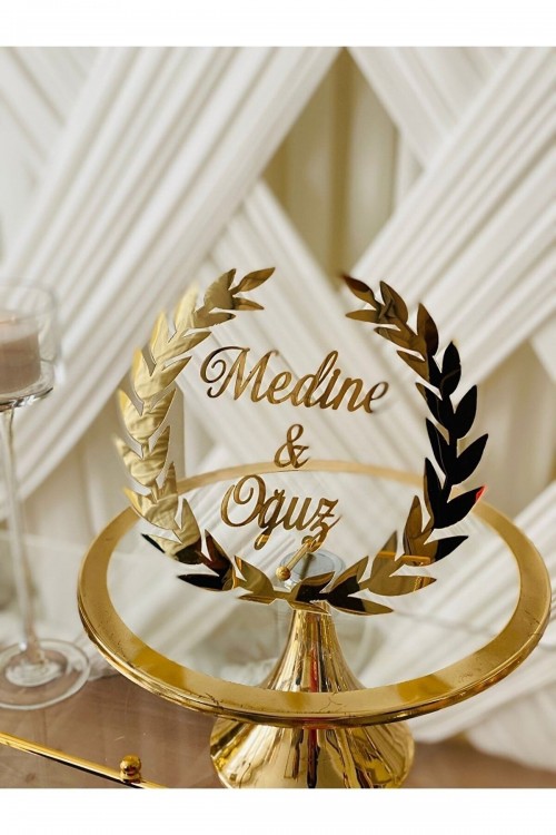 Pleksi Başak Model Söz Nişan Masa Üstü Isimlik