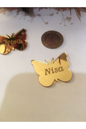 Kelebek Pleksi Etiket 25 Adet Fiyatıdır