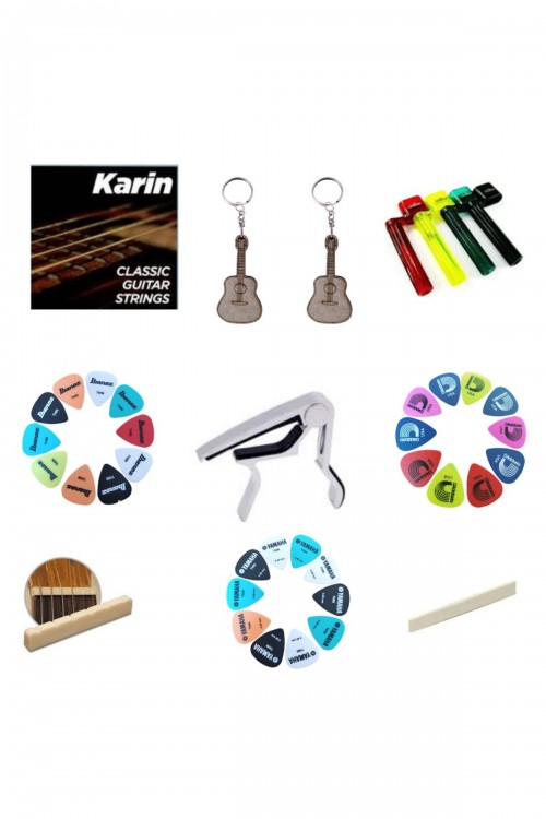 Gitar Teli (30 Ade Pena+burgu Çeviciri+kapo+ Alt Eşik+üst Eşik) 2 Adet Anahtarlık