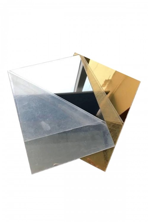 Dekoratif Kalp 20x20cm Gold Aynalı Pleksi 3lü