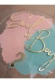 Girl Or Boy Cinsiyet Partisi Temalı Pleksi Pasta Süsü Cake Topper