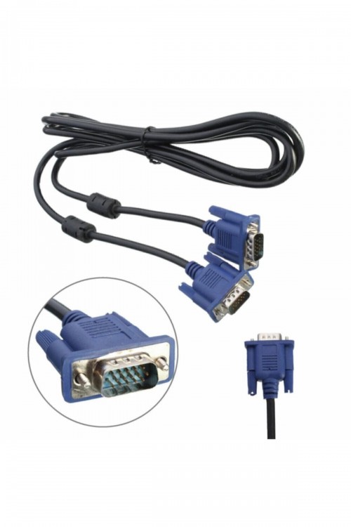 Vga Kablosu Ekran Lcd Monitör Projeksiyon Bağlantı Kablosu - Çift Filtreli - 1.5 Metre Vga Kablosu Ekran Lcd Monitör Projeksiyon Bağlantı Kablosu - Çift Filtreli - 1.5 Metre
