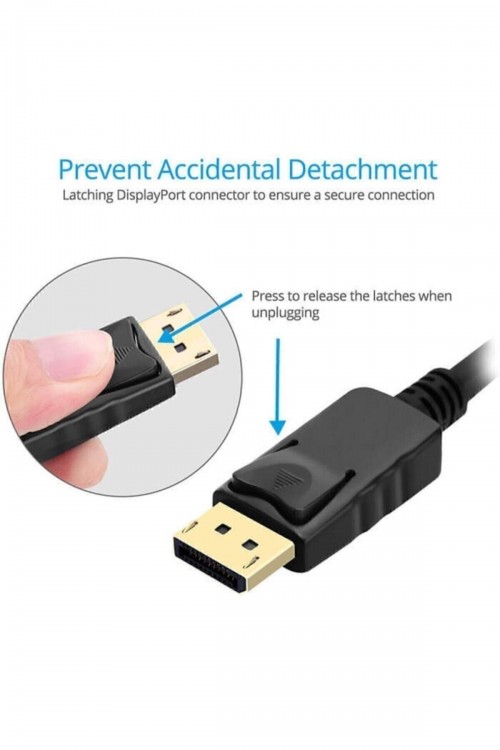 Displayport To Displayport Kablosu Display Port Dp Bağlantı 1.8m
