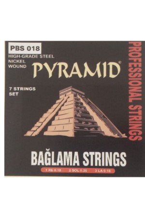 Saz Teli Kısa Sap 0,18 Piramit 10 Adet + Mızrap