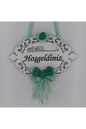 Besmele Hoşgeldiniz Ahşap Kapı Süsü
