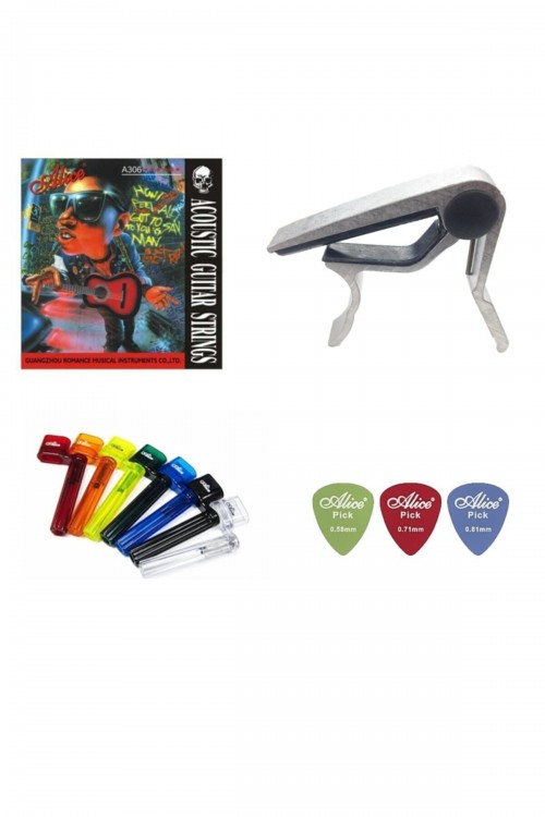 Kapo Alice Akustik Gitar Teli Burgu Çevirici 3 Adet Pena