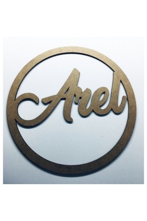 Esse Tasarım Kapı Süsü Isimli Kasnak,makrome Çember,makrome Isimlik Ham Ahşap 30x30cm